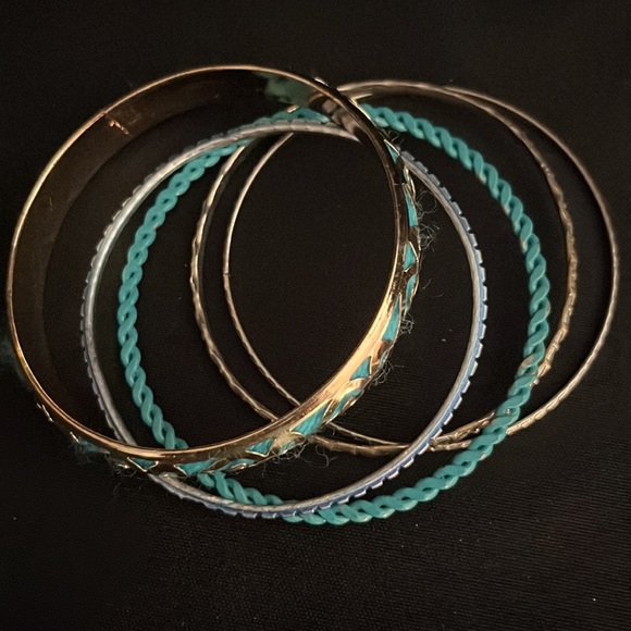 5 Stackable Bangle Bracelets - Picture 2 of 3